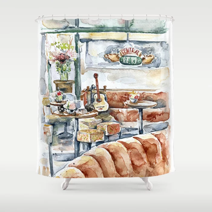 Central Perk Friends Television TV Shower Curtain