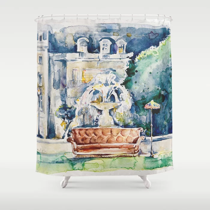 Friends Television TV Show Fountain Couch Shower Curtain